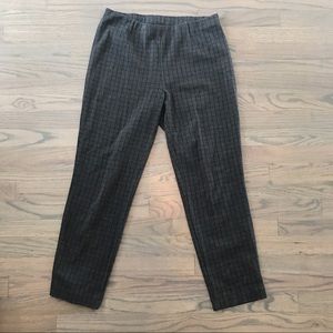 J. Jill Slim Leg Ponte Checkered Pant